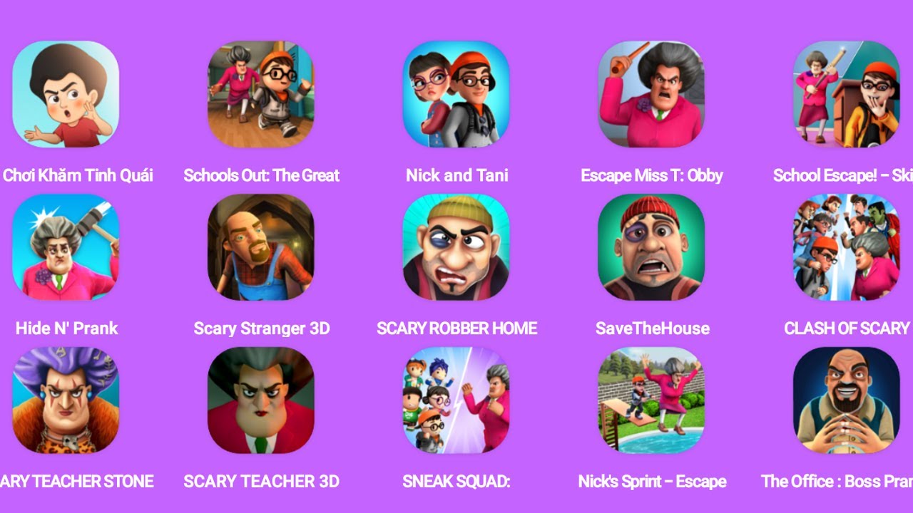 Scary Stranger 3D, scary robber home clash, Clash off scary, Hide N' Prank