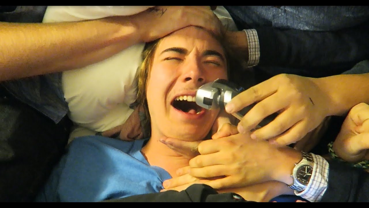 SHAVING MUSTACHE PRANK