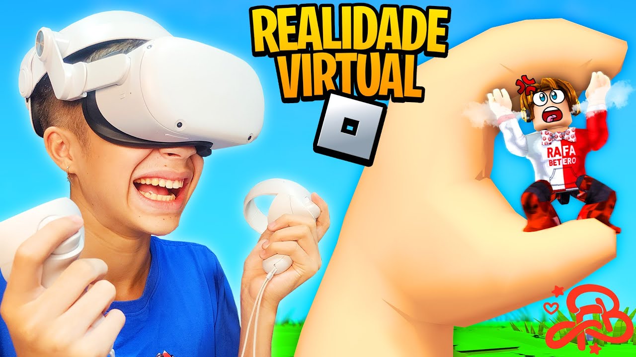 TROLLEI meus Amigos em REALIDADE VIRTUAL no ROBLOX