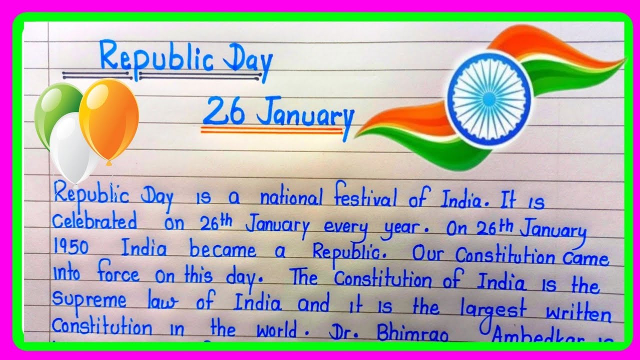 Essay on  Republic Day in english|26 january essay in english|paragraph on Republic Day