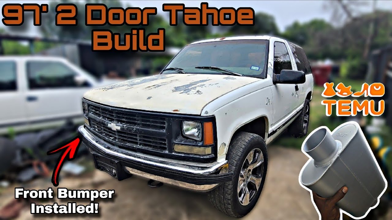 1997 2 Door Tahoe Build Pt. 11: TEMU Muffler Mock-Up & Addressing More PROBLEMS 😡! #obs #lsswap