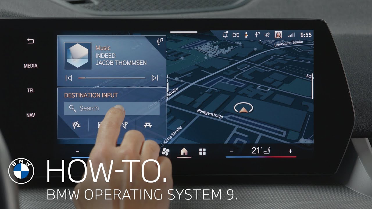 Использование сенсорного управления в BMW Operating System 9.