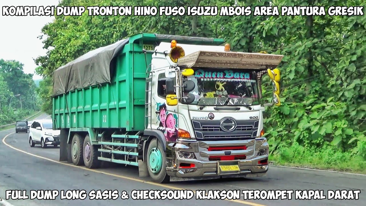 Kompilasi Dump Tronton Hino Fuso Isuzu Mbois Area Pantura Gresik Bonus Terompet Kapal Darat