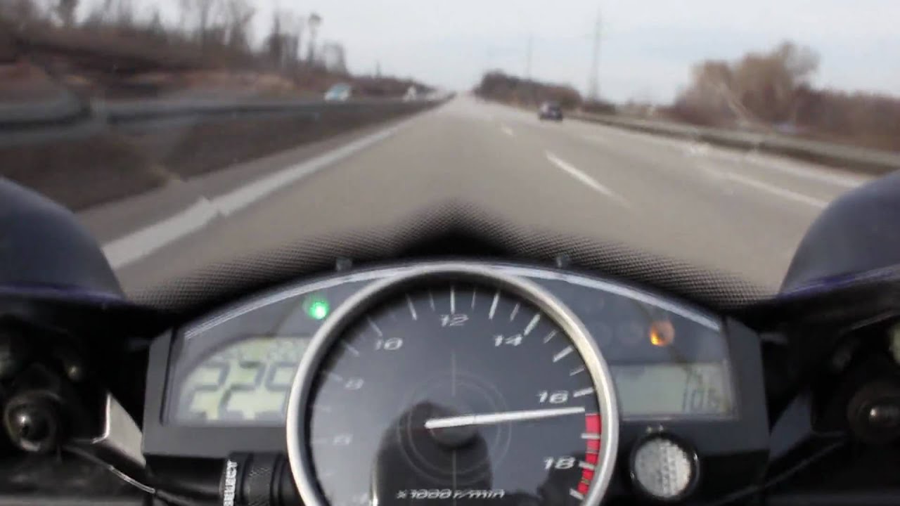 Yamaha R6 2007 Onboard Topspeed 295km/h (183mph)