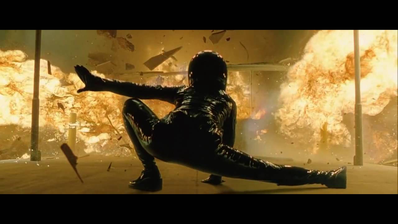 The Matrix Reloaded Trinity Shooting Escape