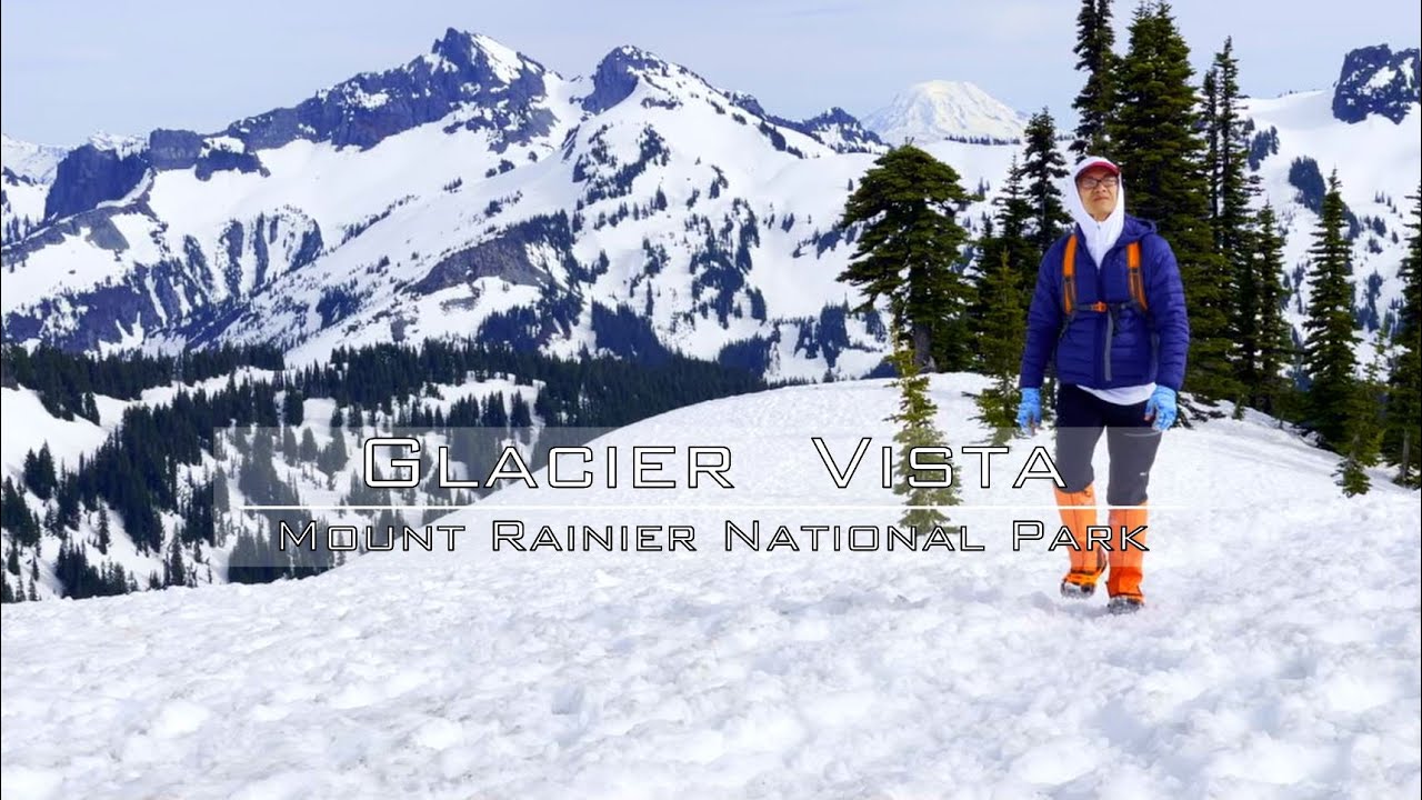 Solo Day Hike Glacier Vista Loop via Skyline Trail Mount Rainier National Park - 4K