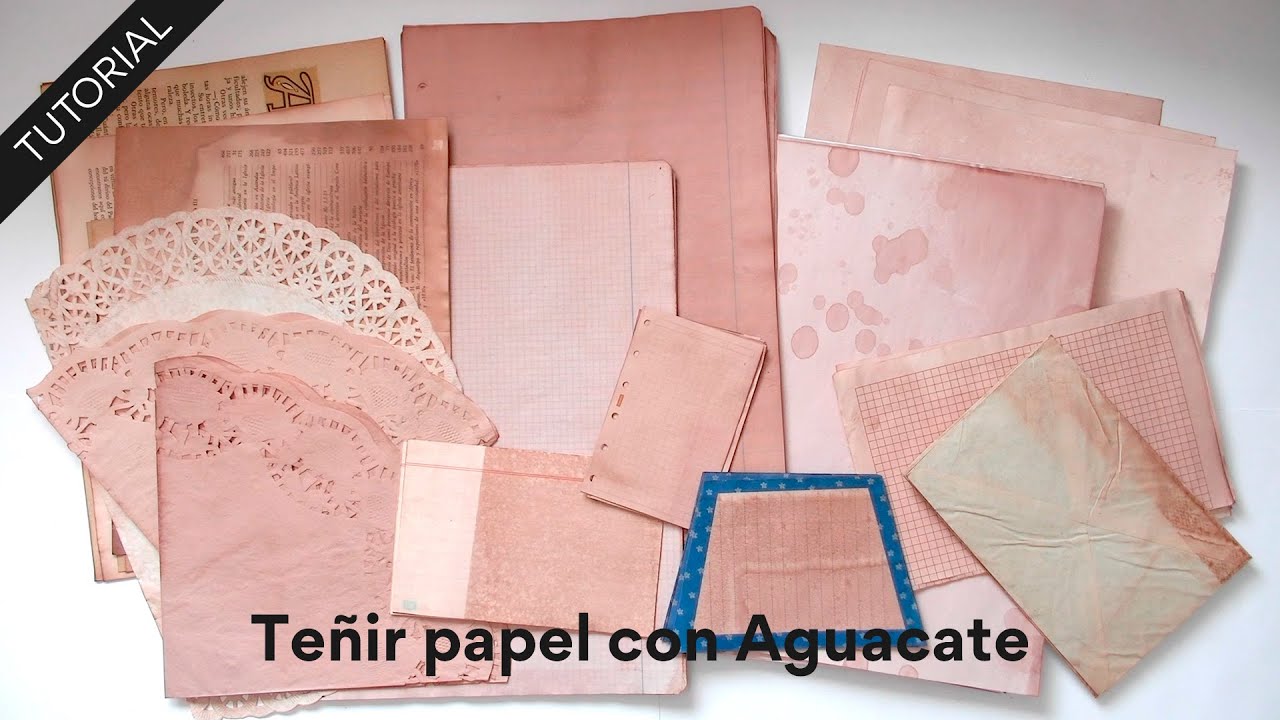 Tutorial: Cómo teñir papel con aguacate 🥑📜 Consigue este color rosado 😍