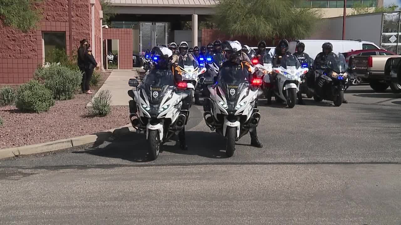Tucson law enforcement procession for Officer Adam Buckner