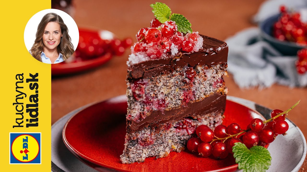Hrnčeková maková torta s čokoládou a ríbezľami 🍒 | Veronika Bušová | Kuchyňa Lidla