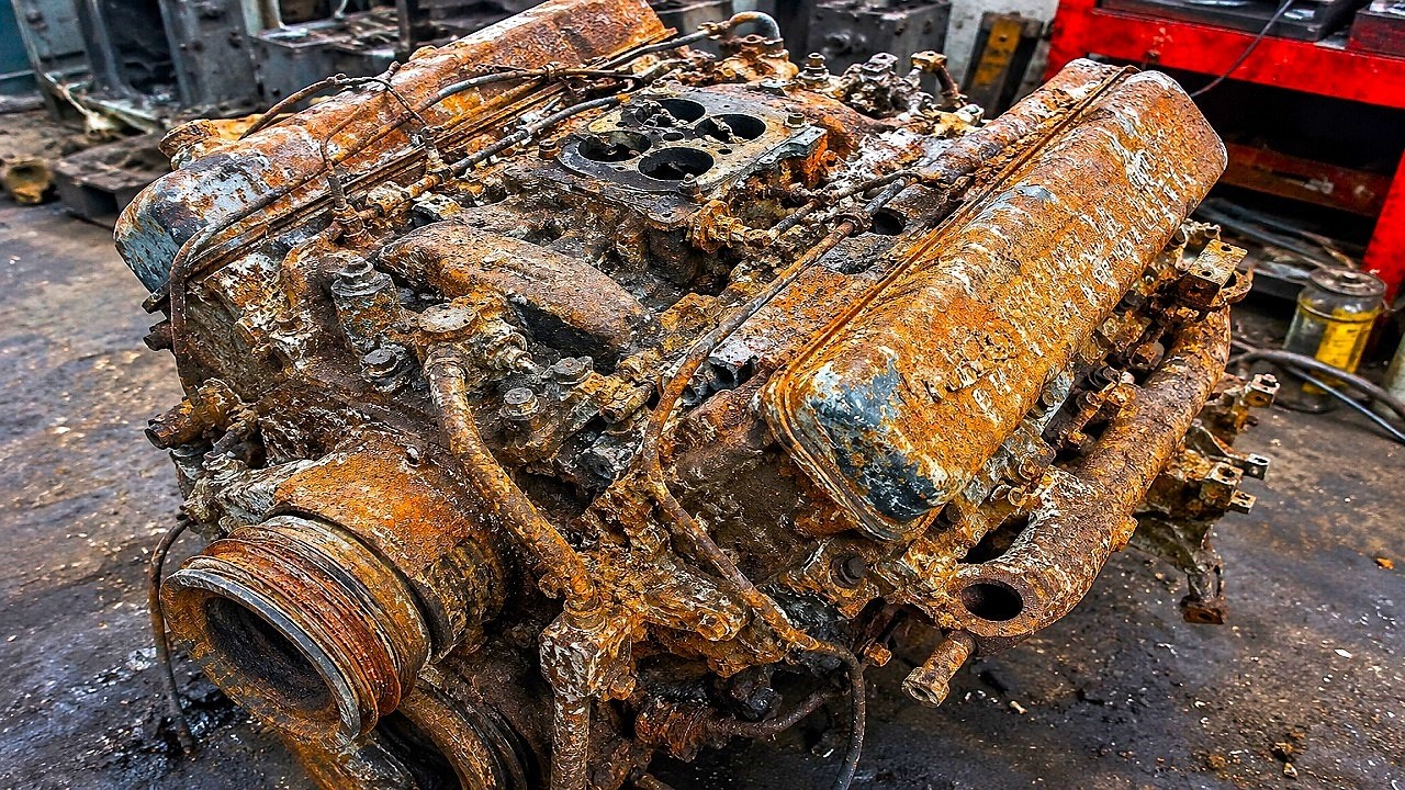 Epic Mitsubishi V8 Engine Restoration | Rusted Beyond Repair Rebuilt to Roar Like New Again in Texas