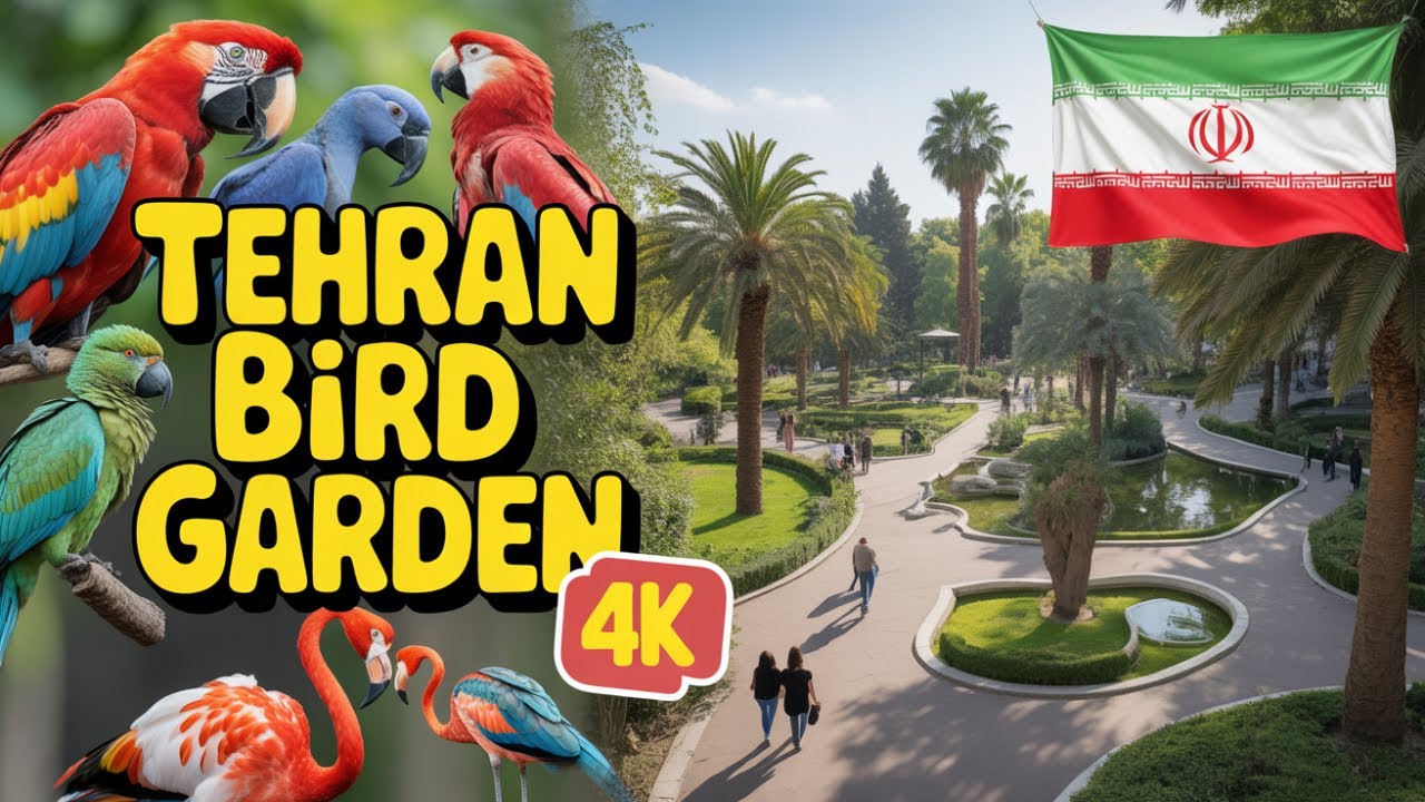 Calm Walk Through Tehran Bird Garden | 4K Nature & Birdsong &mdash; 20 min