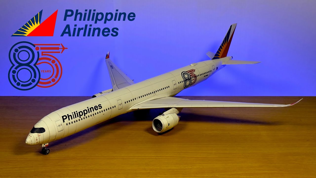 FIRST EVER Philippine Airlines Airbus A350-1000 Papercraft! 85 Years livery | Alvarez Papercraft