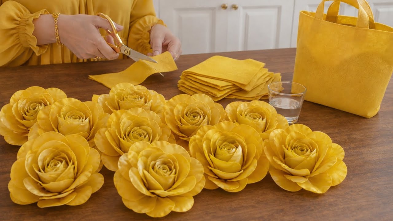 Turn Plastic Bags into Beautiful Roses | Creative DIY Flower Tutorial