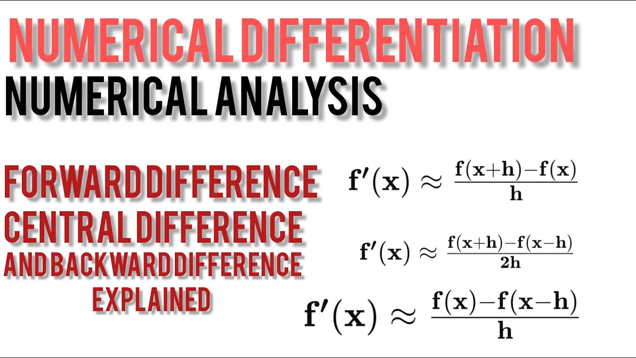Numerical Differentiation Numerical Analysis