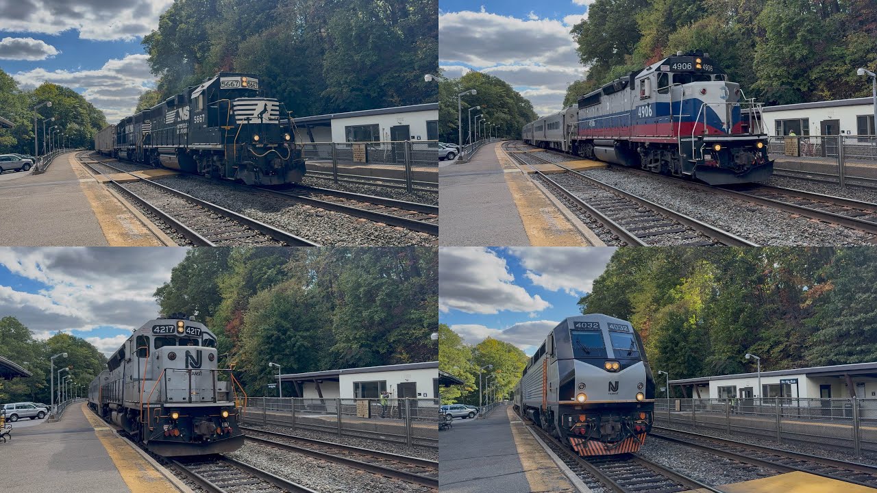 Railfanning On The NJT Mainline At Ho-Ho-Kus | EMD Delight, NS H55, and more!
