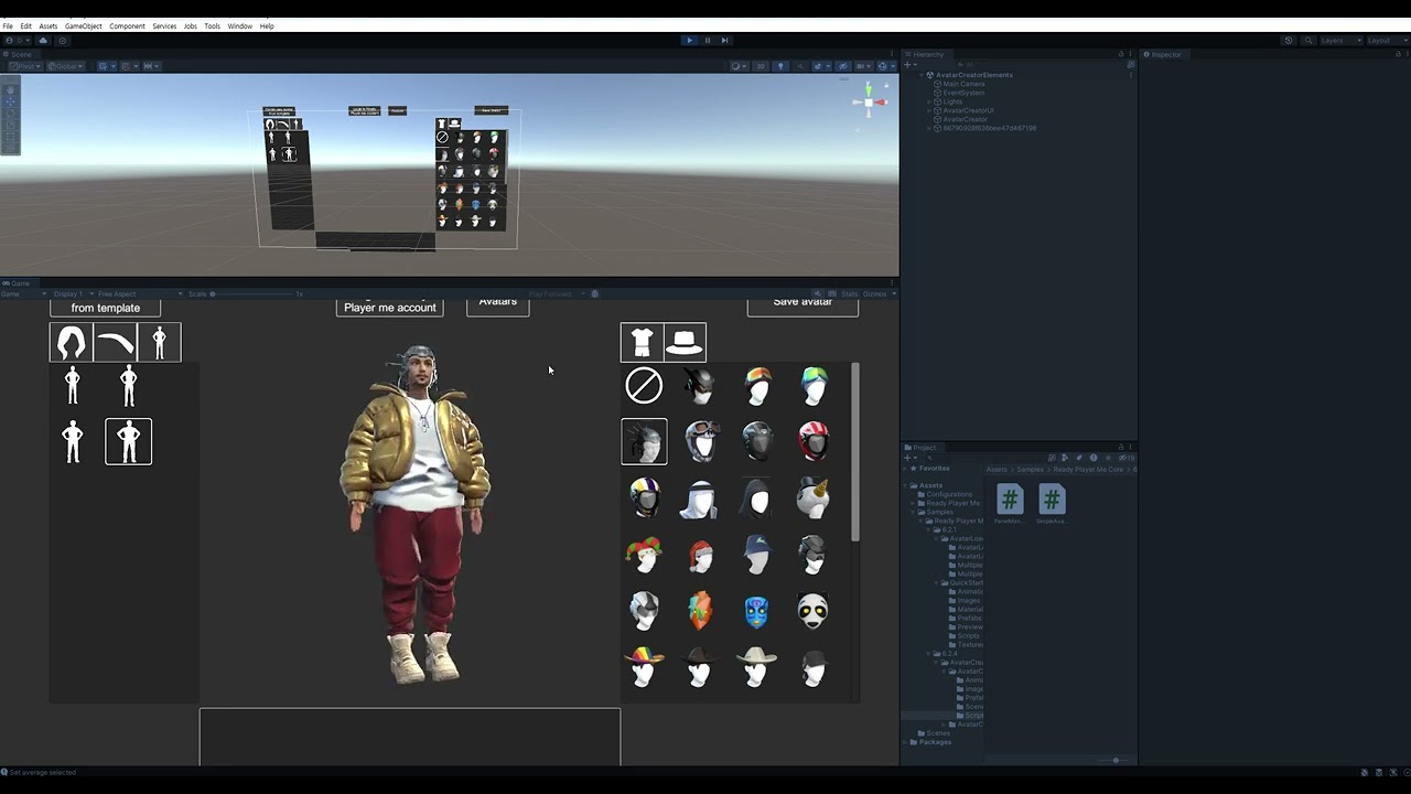 Integrated ready player me in Unity VR