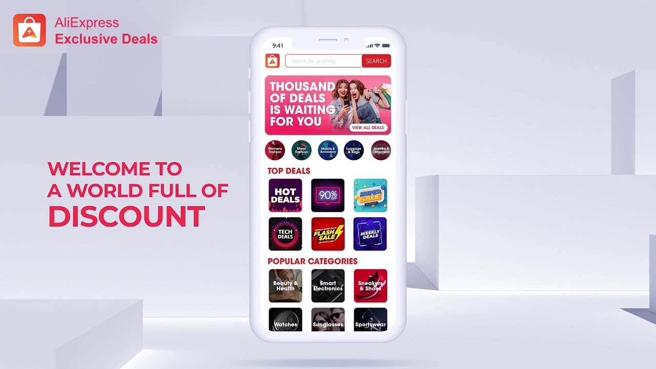 AliExpress Exclusive Deals App Promo - Discount Shopping
