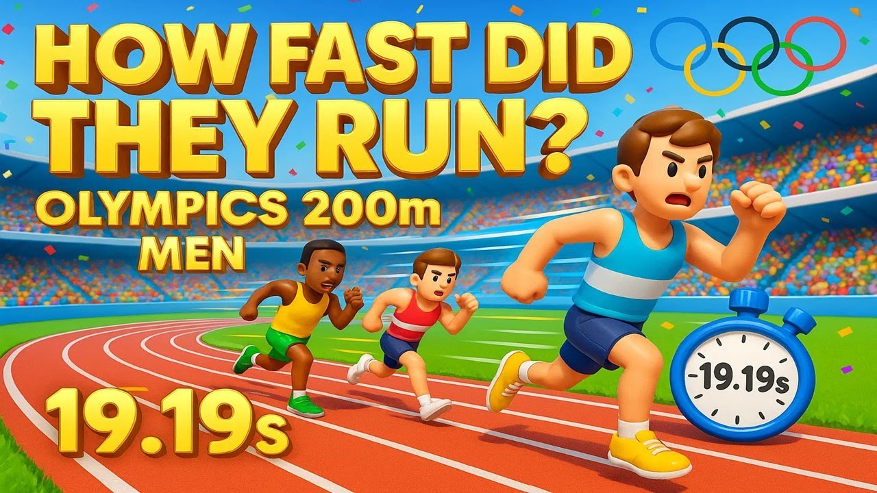 How Fast Did They Run? | Olympics 200m Men Time Clocked