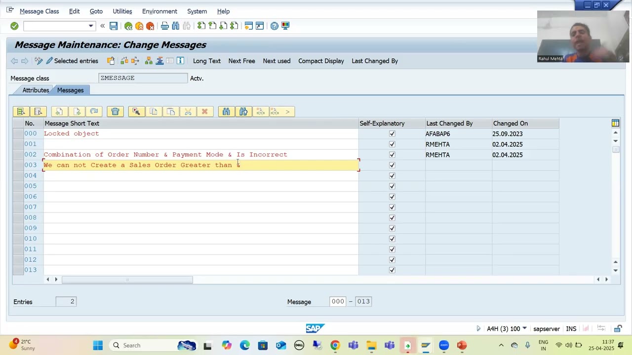 139 - Additional ABAP Concepts - TVARVC Table - Implementation Part3