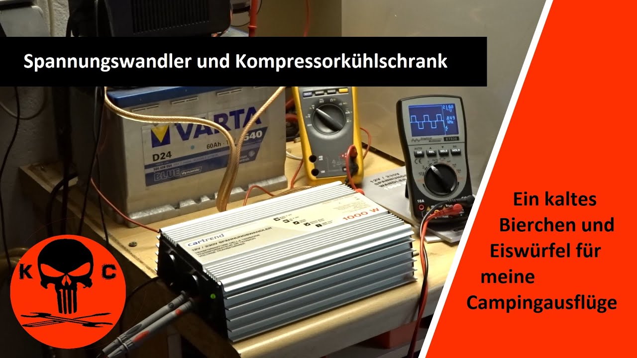 Kompressorkühlschrank mit Spannungswandler im T4 Camperumbau #T4