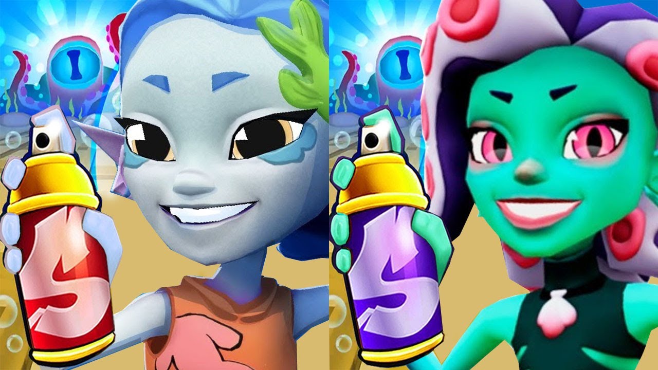 Subway Surfers Underwater 2024 Koral Fan Special vs Koral Tenta-Queen Outfit Gameplay HD