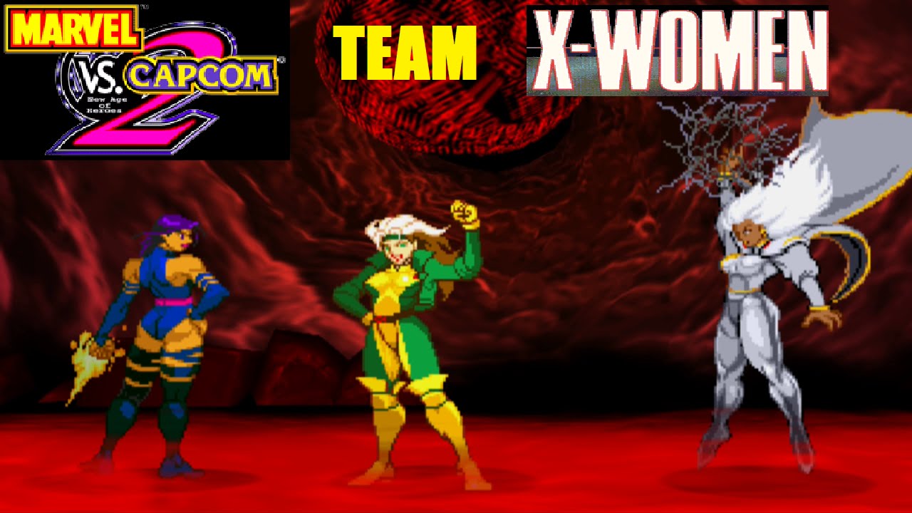 Marvel vs Capcom 2 - Rogue, Storm, Psylocke