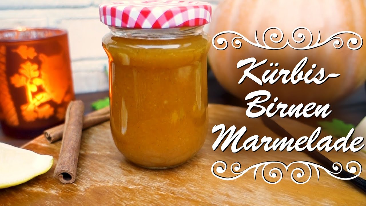 Kürbis Birnen Marmelade mit Vanille
