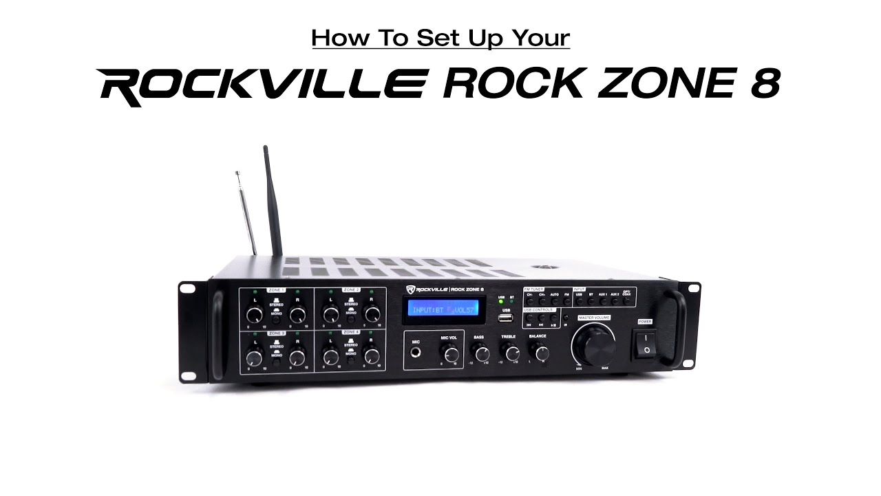 How To Set Up Your Rockville Rock Zone 8 8 channel 8 Zone 1000W RMS Multi Room Receiver/Amplifier