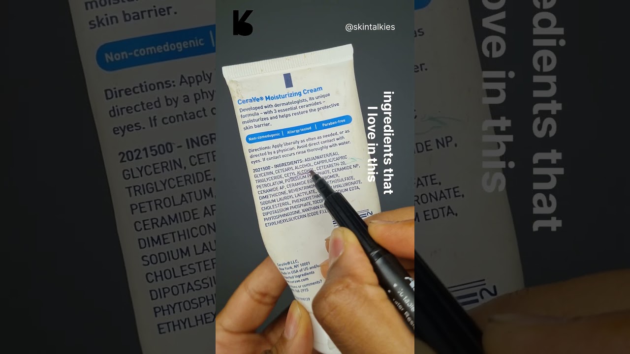 CeraVe Moisturizing Cream Ingredients Review: Key Ingredients #cosmeticchemist #cerave