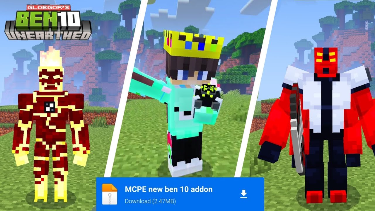 Ben 10 Mod For Minecraft PE 1.21+ 🔥 ( OMNITRIX + ALL HEROES )