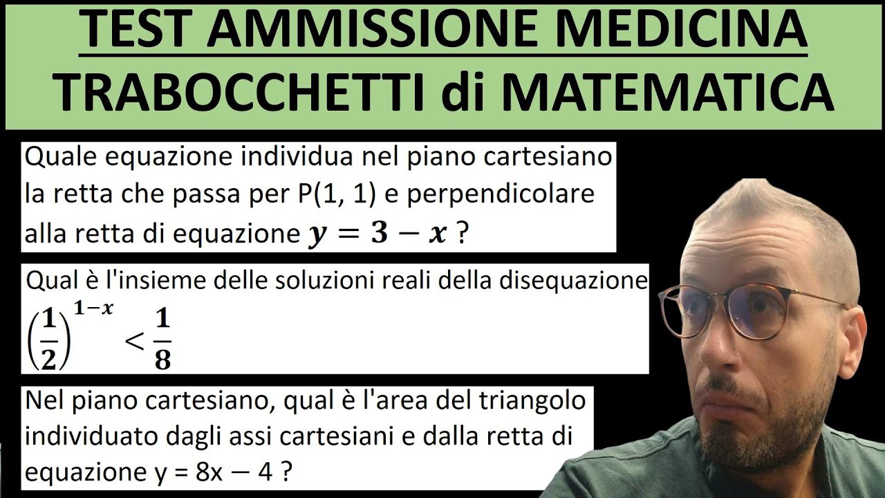 Test di algebra a trabocchetto per ammissione a medicina