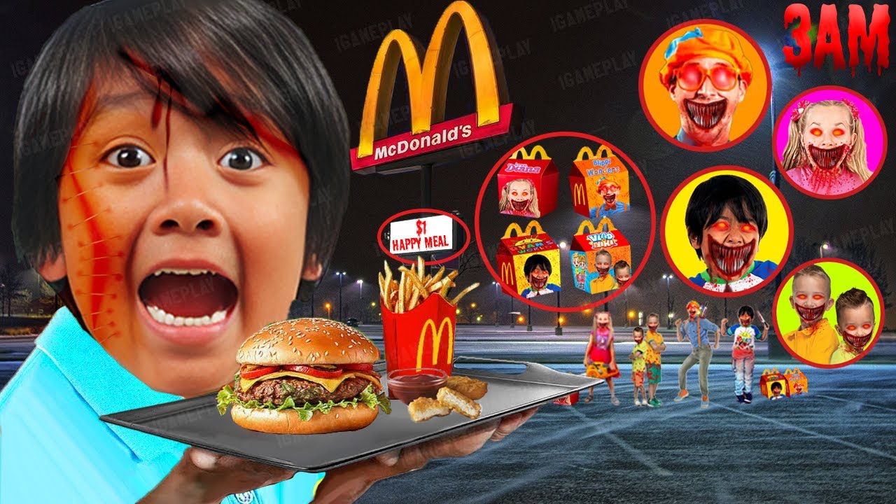 DON'T ORDER THESE CURSED HAPPY MEALS AT 3AM! (VLAD&NIKI, RYAN'S WORLD, BLIPPI, DIANA&ROMA, LANKYBOX)