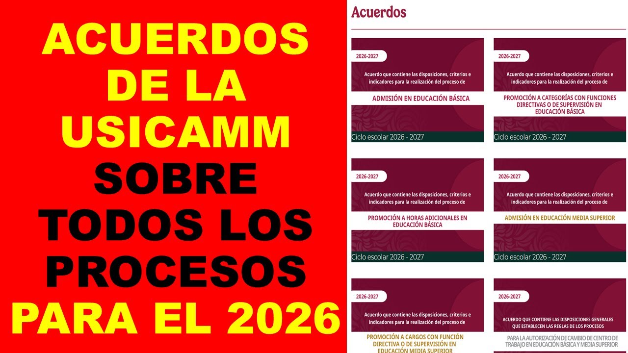 Soy Docente: ACUERDOS DE LA USICAMM SOBRE TODOS LOS PROCESOS PARA EL 2026