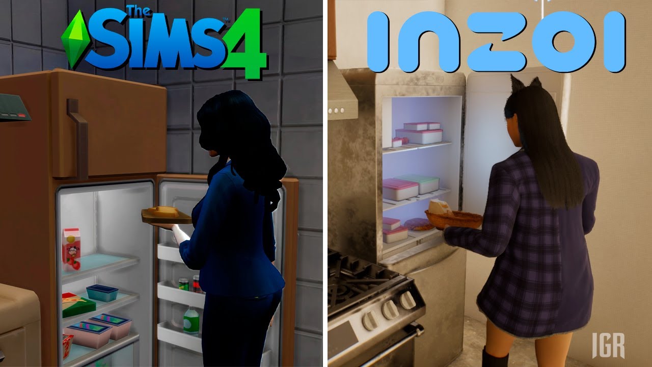 InZoi VS Sims 4 (часть 1) - Детали и Физика Сравнение