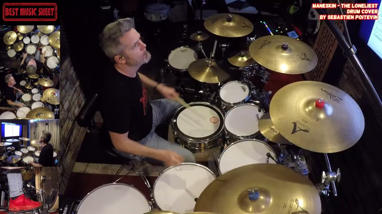🥁 Maneskin The Loneliest DRUM COVER | Drum Sheet Music Maneskin The Loneliest | The Loneliest Drums