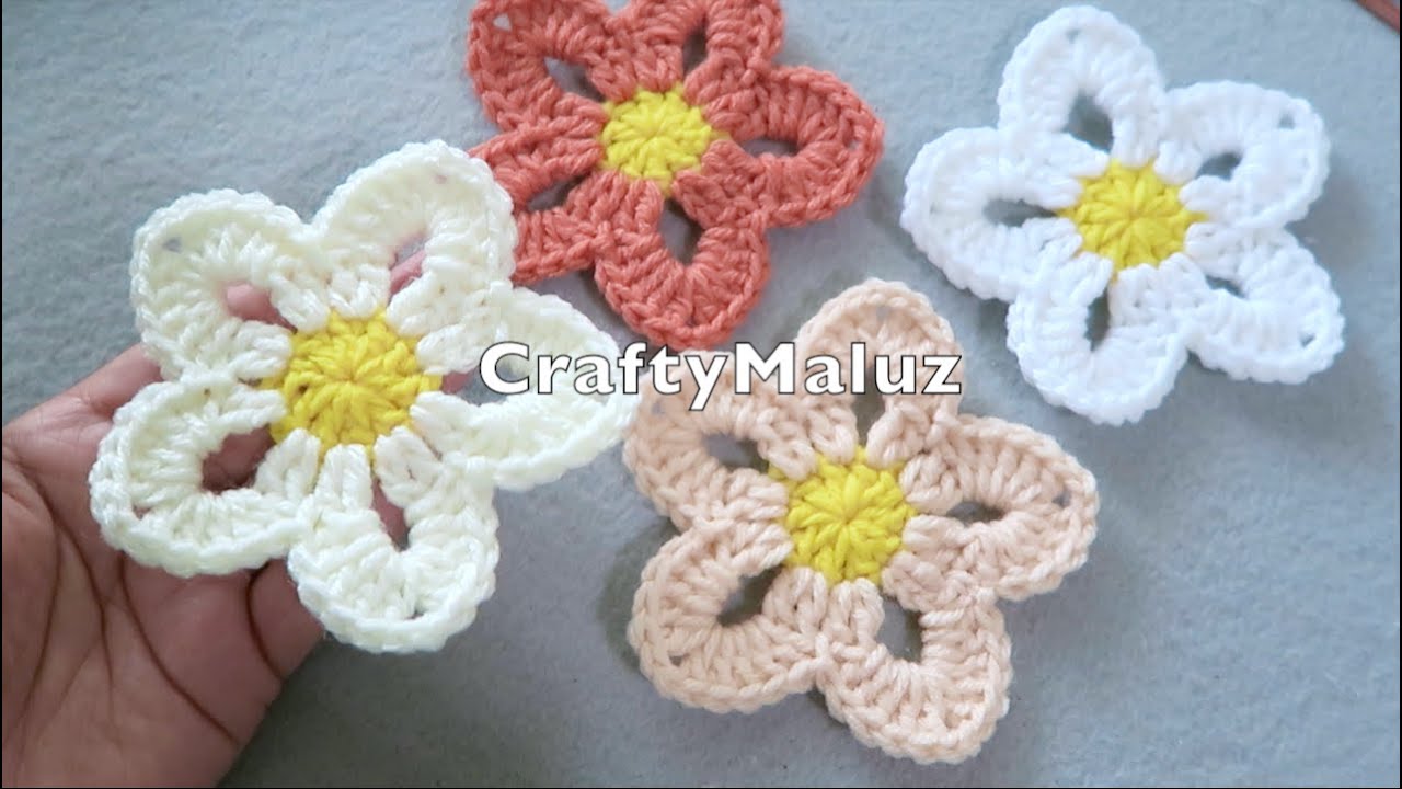 CROCHET TUTORIAL :Flor tejida a crochet muy fácil | flor a crochet paso a paso crochet flower