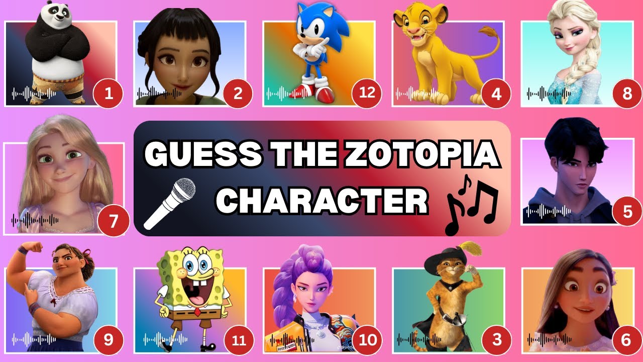 Угадайте голоса персонажей из «Зверополиса» и Disney 🎤 | Викторина по пению в стиле K-pop и из фи...