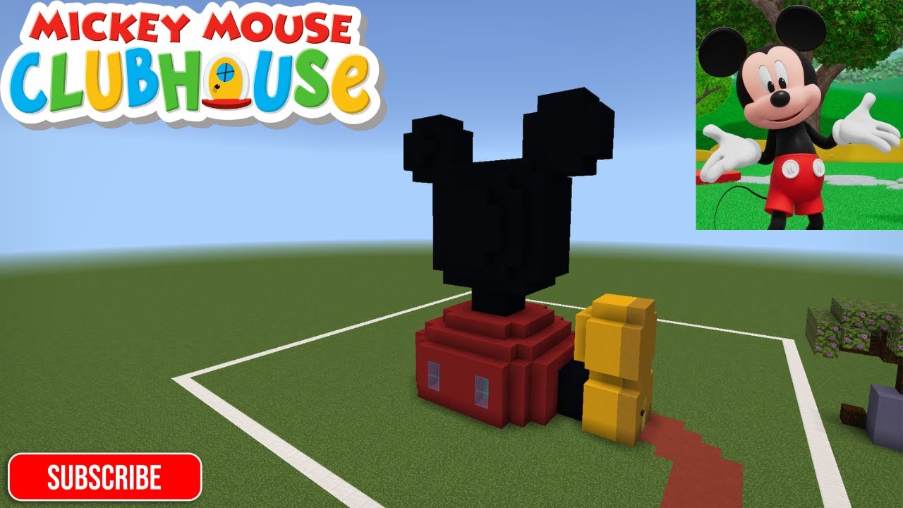 Building the Mickey Mouse Clubhouse in Minecraft (Silent Build)