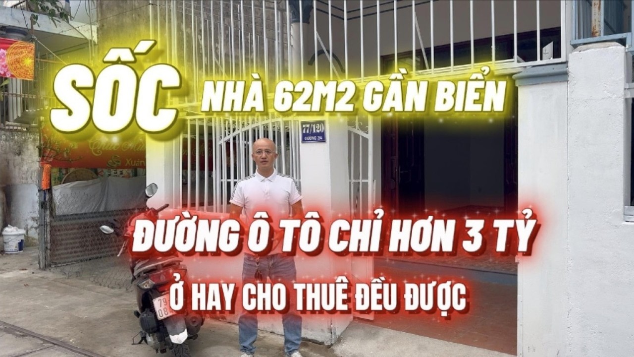 Cực hiếm,nhà ở Nha Trang 62m2,hẻm ô tô,cách biển 2,5km giá chỉ 3,4 tỷ.