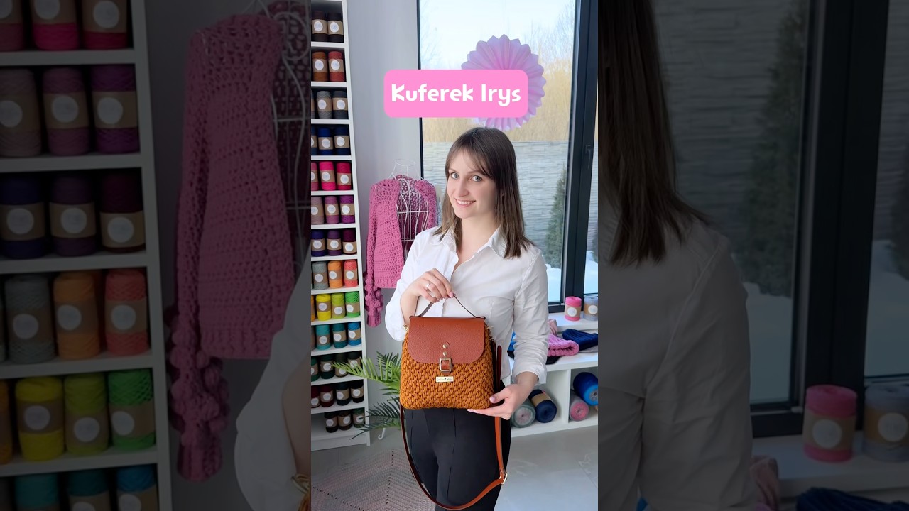 Tutorial for a crocheted Irys bag from @PasteloveSploty - all materials by PIMOtki 🩷