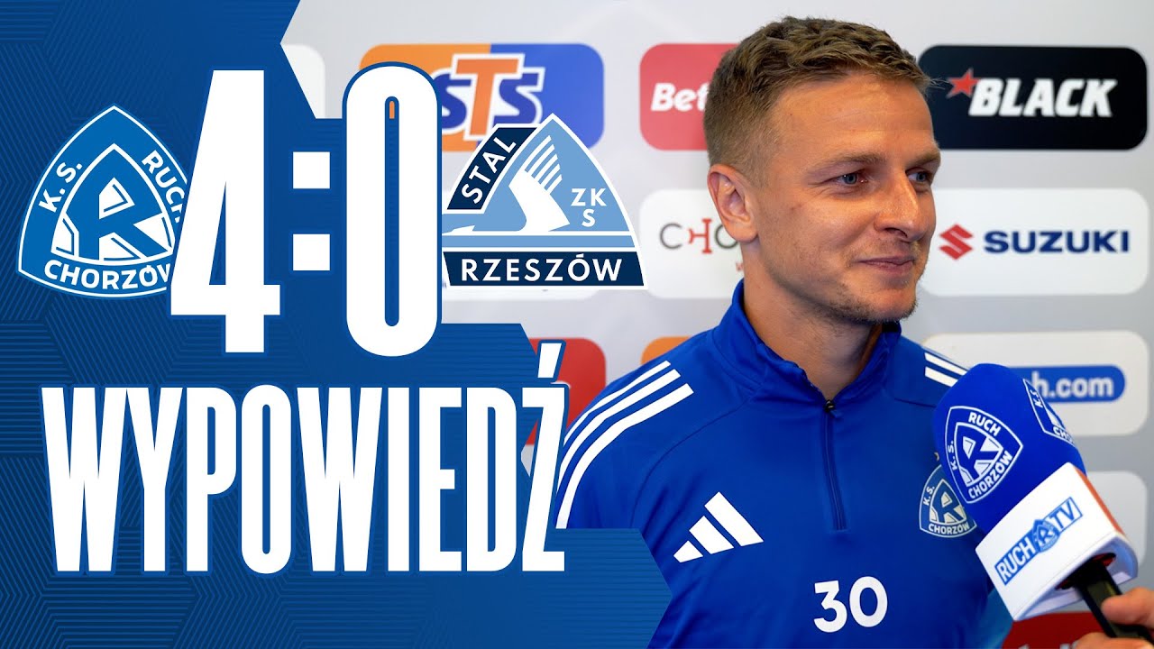Mateusz Szwoch po meczu Ruch Chorzów 4-0 Stal Rzeszów (20.08.2025)