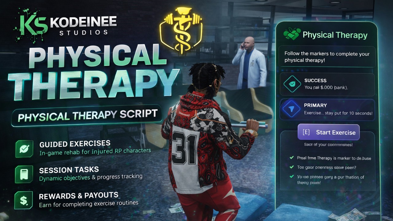 Physical Therapy Remove Crutch Script | FIVEM