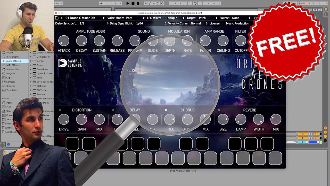 Organic Alien Drones - FREE Pads VST Plugin / Drone VST Plugin | BEST Free VST Plugins Detective 🕵️🔎