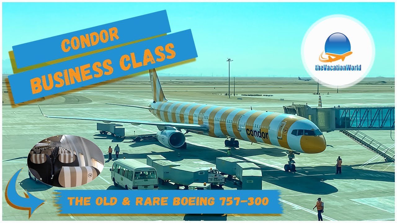 CONDOR's unique Boeing 757-300 in Business Class ✈️ ⎢HRG - DUS ⎢Flightreport ⎢thevacationworld