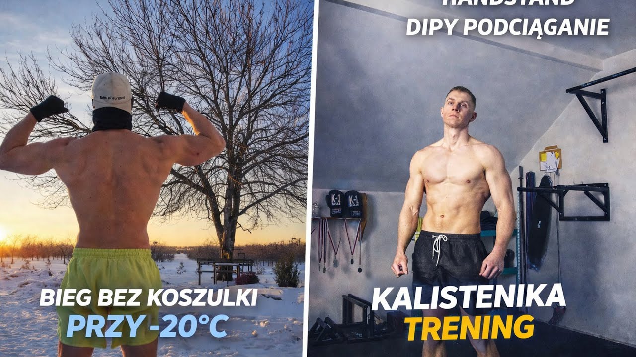 Ekstremalny bieg przy -20/Trening Kalistenika(Podciąganie, dipy, handstand)