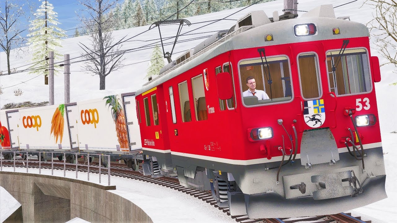 LAWINEN GEFAHR - Berninabahn | TRAIN SIMULATOR 2019 | RhB ABe 4/4 III | Rhätische Bahn - TS2019