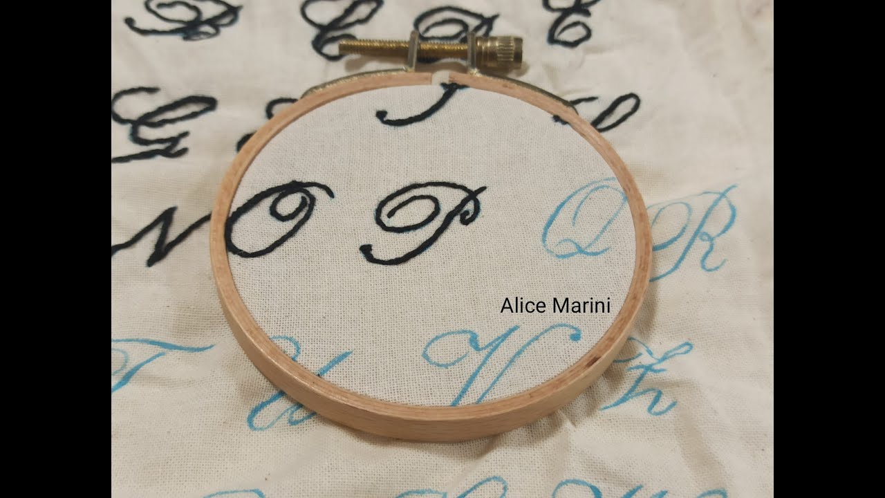 Hand Embroidery: Letter P - Elegant and Simple
