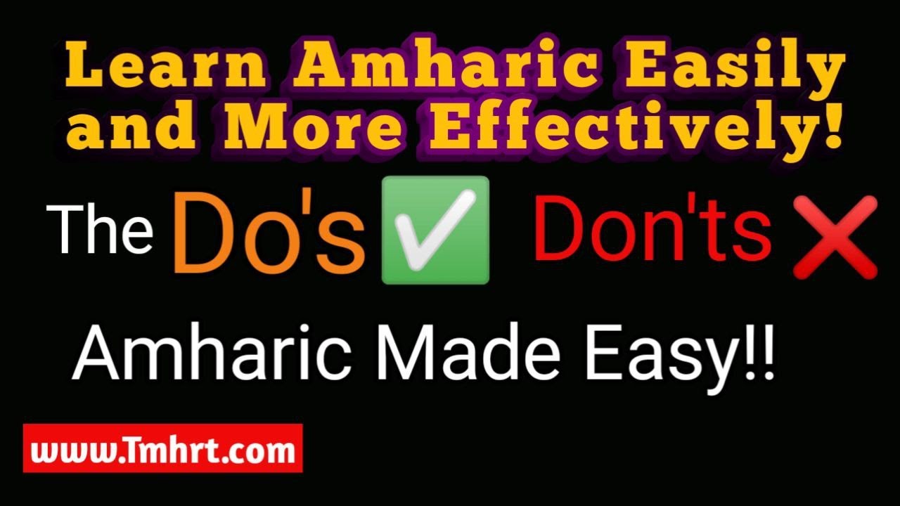 How to Learn Amharic/The Best Way to Learn Amharic / Amharic for Beginners @LearnAmharicFast