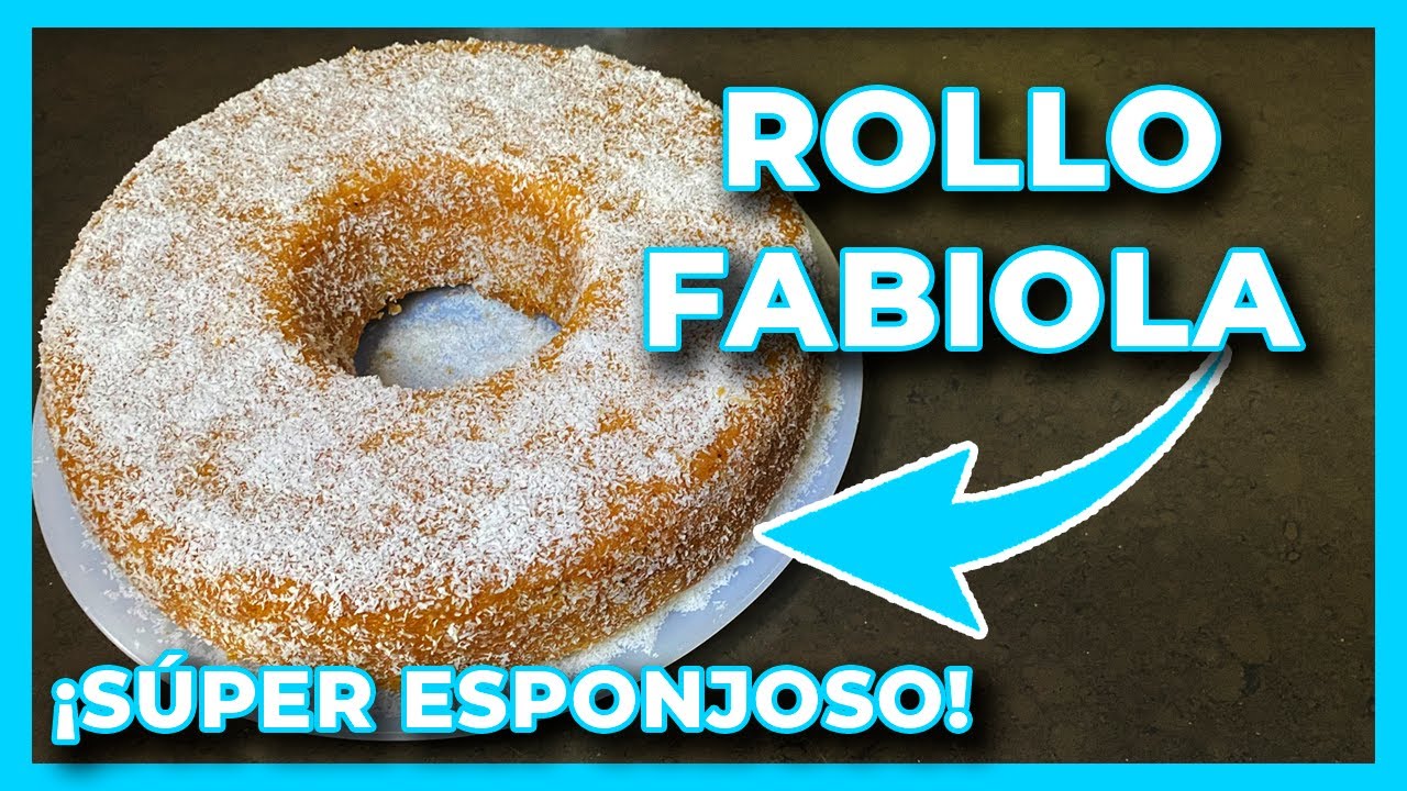 ✅ROLLO VALENCIANO de COCO y ALMENDRA (ROLLO FABIOLA) 🎂¡RECETA PASO a PASO!