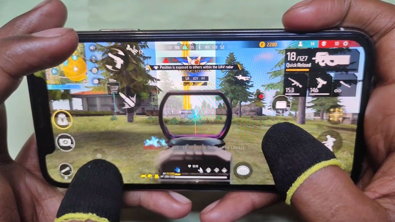 iPhone X Free Fire Br Rank Full Gameplay Handcam
